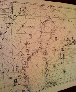 Nautical map North Sweden 1695